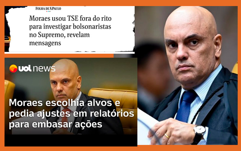 REPORTAGENS DA FOLHA DENUNCIAM ILEGALIDADES QUE TERIAM SIDO PRATICADAS POR ALEXANDRE DE MORAES, ENTRE 2022 E 2023